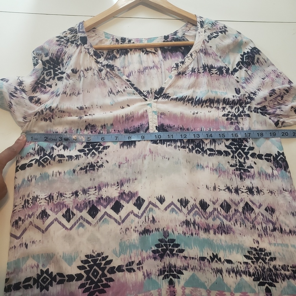 Beach Lunch Lounge Boho Vneck Blouse - Picture 3 of 6